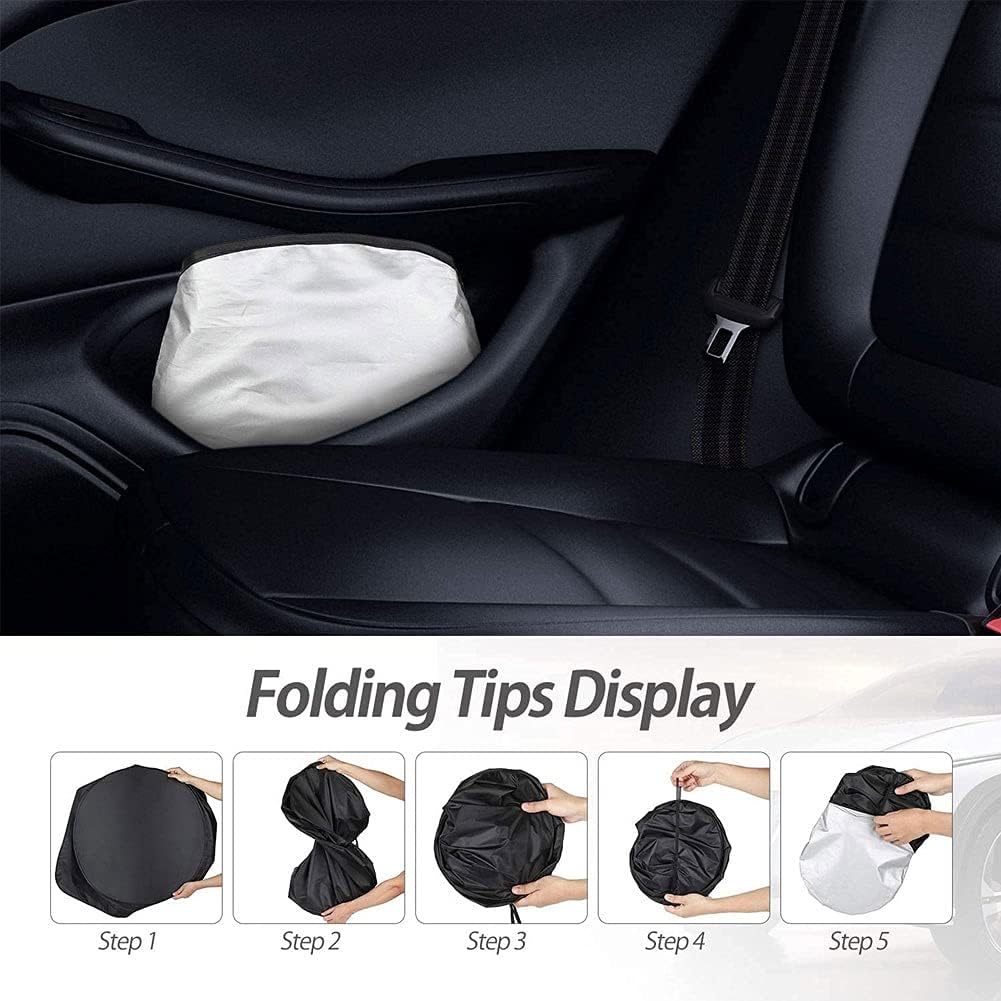 Foldable car sunshade with logo