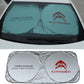 Foldable car sunshade with logo
